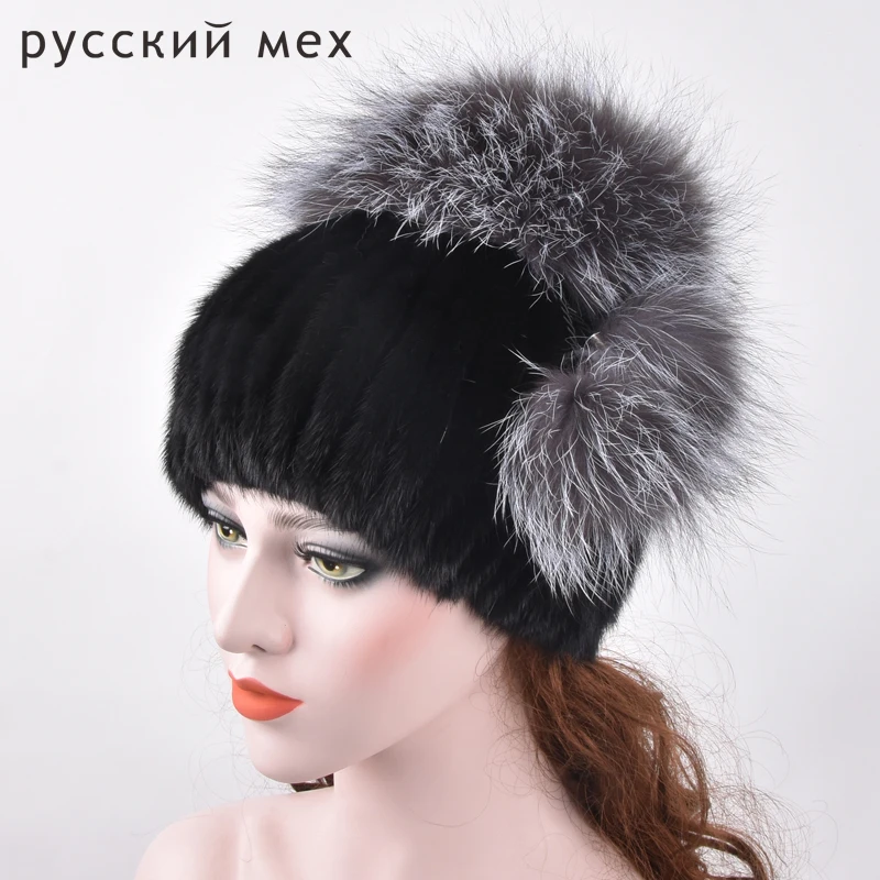 Natural Fur Beanie Hat for Women Winter Luxury Fox Fur Top Hat Beanies Thicken Knitting Lined Female Newest Hats Cap
Natural Fur Beanie Hat for Women Winter Luxury Fox Fur Top Hat Beanies Thicken Knitting Lined Female Newest Hats Cap