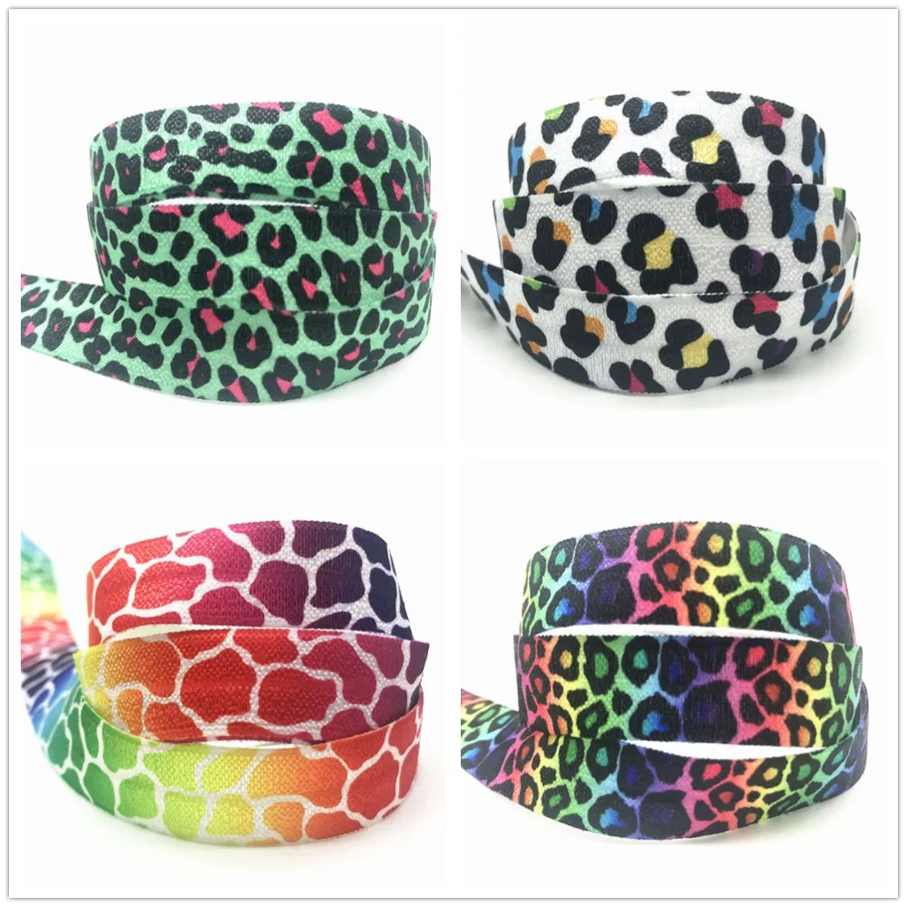5 Yards 16mm Colorful Leopard Printed fold over elastic bands DIY Crafts Hair tie bracelet Accessories party decoration
5 Yards 16mm Colorful Leopard Printed fold over elastic bands DIY Crafts Hair tie bracelet Accessories party decoration