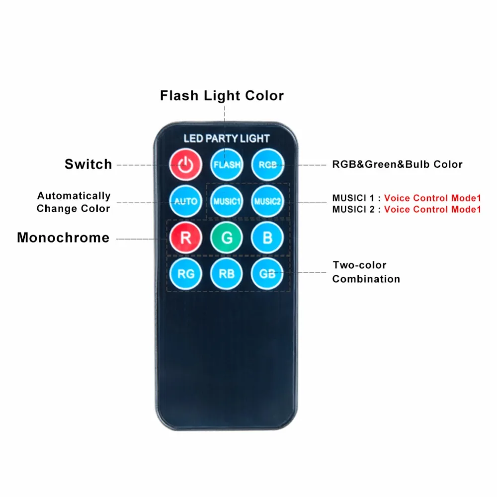 Foxanon RGB 3W Crystal Magic Ball Led Stage Light DJ KTV Disco Christmas Laser Lights Lighting Effect IR Remote Controller | Лампы и