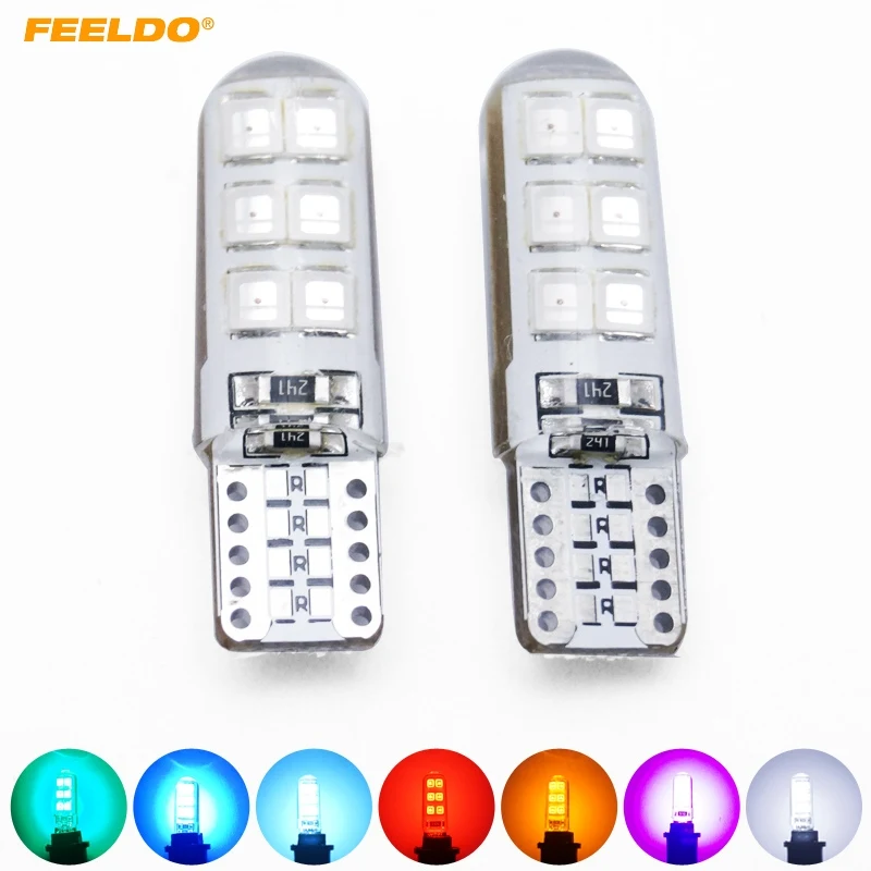 FEELDO 1 шт. автомобиль T10 194 168 W5W 2835 Чип 12SMD кварцевая Автомобильная светодиодный
