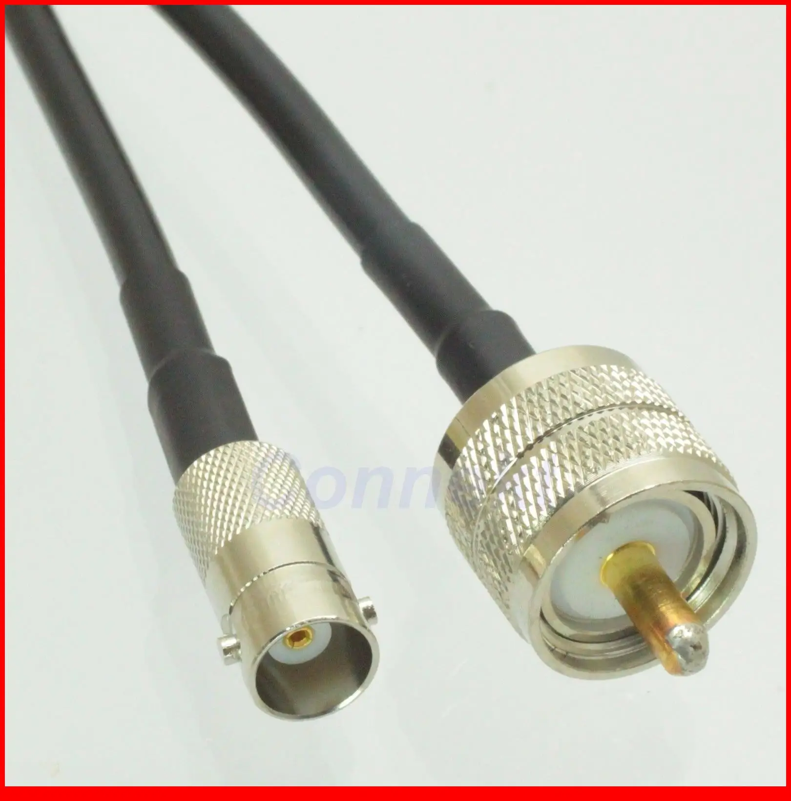 

5pcs/lot UHF male to BNC female straight crimp RG58 cable jumper pigtail 50cm