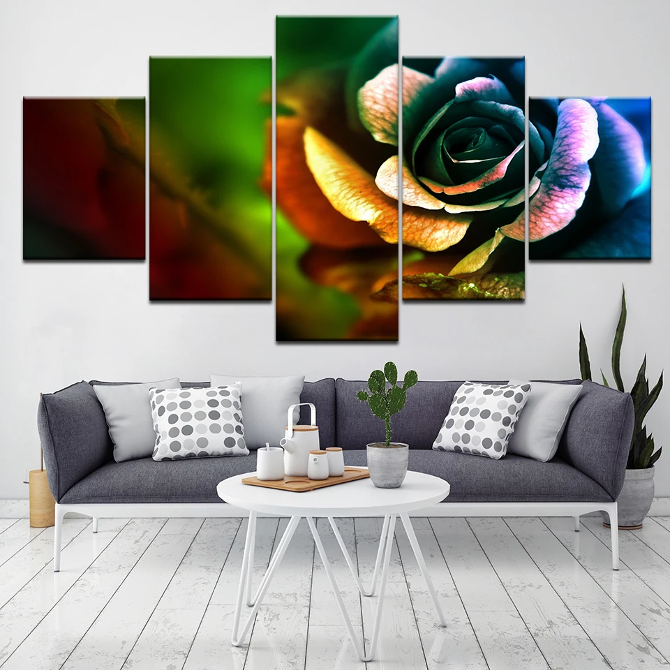 Canvas Painting Colorful Roses DIY Wall Art Pictures 5 Pieces Modular Wallpapers Poster Framework Print living room Home Decor
Canvas Painting Colorful Roses DIY Wall Art Pictures 5 Pieces Modular Wallpapers Poster Framework Print living room Home Decor
