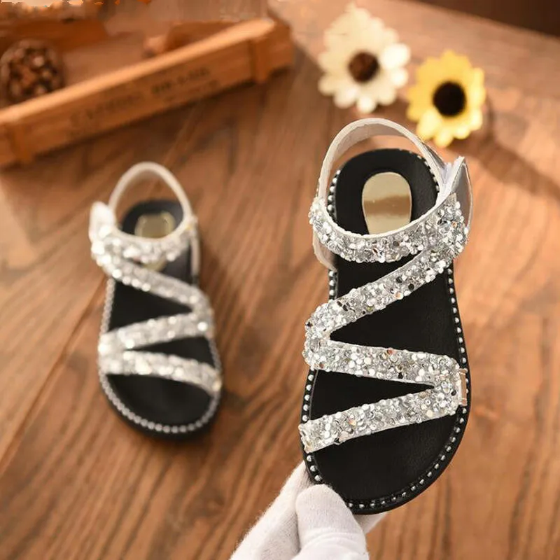New Crystal Sandals Girls Shiny Summer Shoes Children Beach Sandals For Girls Princess Shoes Kids Size 26-36
New Crystal Sandals Girls Shiny Summer Shoes Children Beach Sandals For Girls Princess Shoes Kids Size 26-36