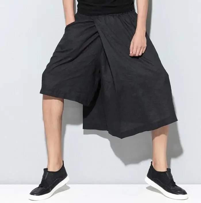 Summer personality fashion asymmetric mens skirt pants cotton and linen harem pant loose men feet trousers pantalon homme black
Summer personality fashion asymmetric mens skirt pants cotton and linen harem pant loose men feet trousers pantalon homme black
