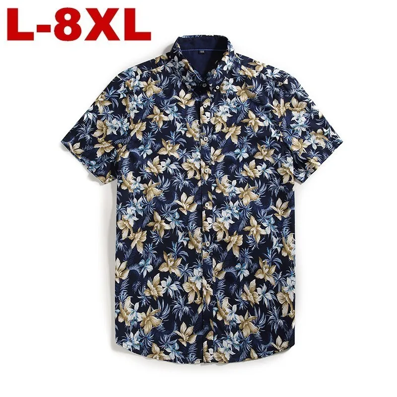 Фото Мужская гавайская рубашка с цветочным принтом размеры до - купить