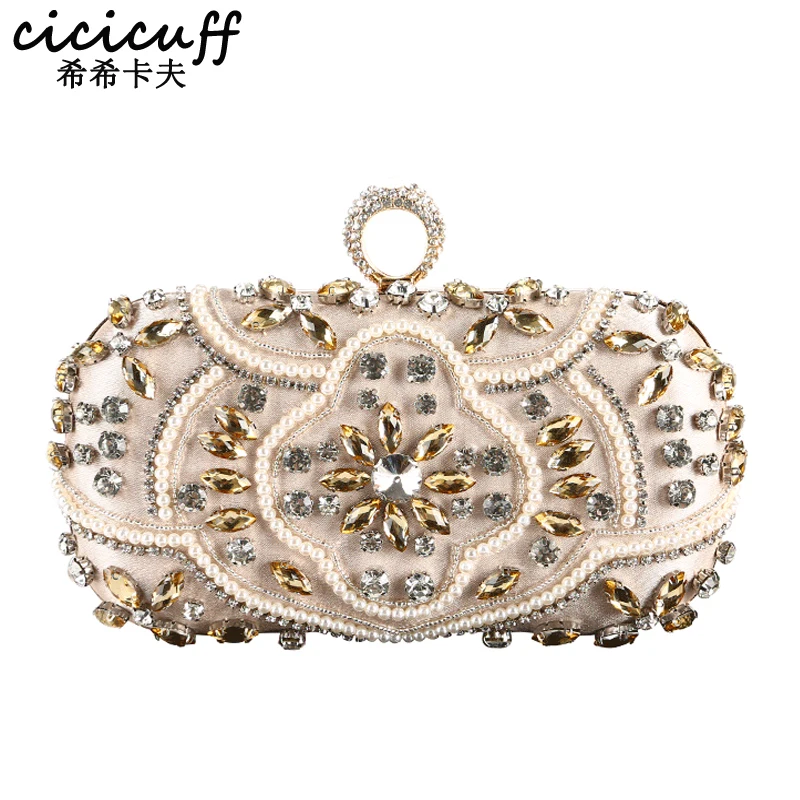 Elegant Evening Bag Diamond Rhinestone Pearls Beaded Wedding Clutch Purse Women's Handbags Wallets Evening Clutch Bags New Bolsa
Elegant Evening Bag Diamond Rhinestone Pearls Beaded Wedding Clutch Purse Women's Handbags Wallets Evening Clutch Bags New Bolsa