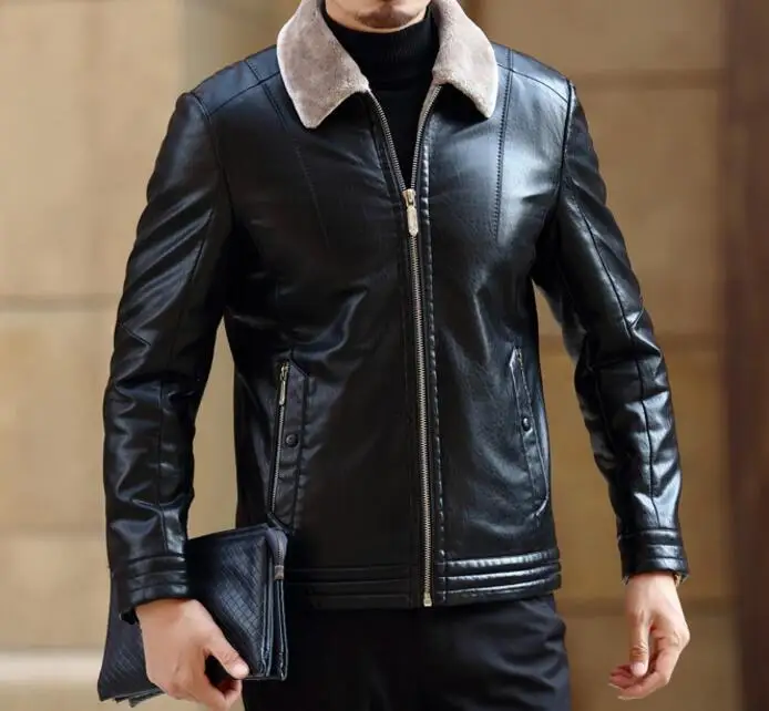 M-4XL HOT / Winter Men's New Fashion Middle-aged fur one plus velvet thick PU lapel jacket
M-4XL HOT / Winter Men's New Fashion Middle-aged fur one plus velvet thick PU lapel jacket