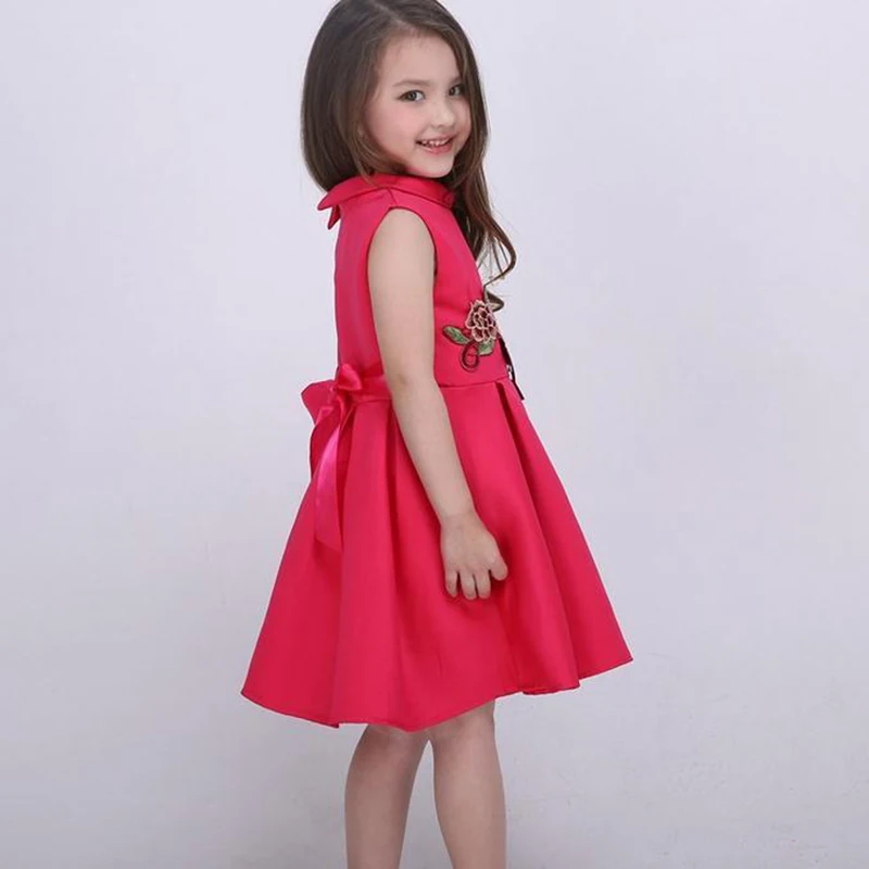 Summer Girls Flower Dress Princess Kids Dresses for Girls Bow Belt Clothes Sleeveless Solid Clothing Child Dress rose red
Summer Girls Flower Dress Princess Kids Dresses for Girls Bow Belt Clothes Sleeveless Solid Clothing Child Dress rose red