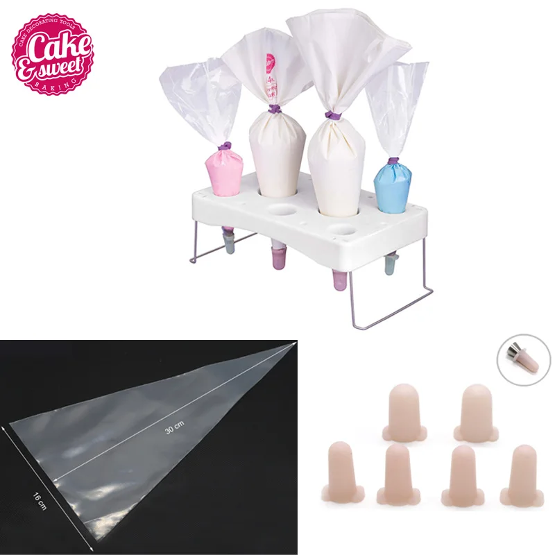Decorating Bag Holder with 10Pcs Icing Pastry Bags 6Pcs Silicone Piping Tip Cover Set Patisserie Accessoire Cake Stand Baking
Decorating Bag Holder with 10Pcs Icing Pastry Bags 6Pcs Silicone Piping Tip Cover Set Patisserie Accessoire Cake Stand Baking