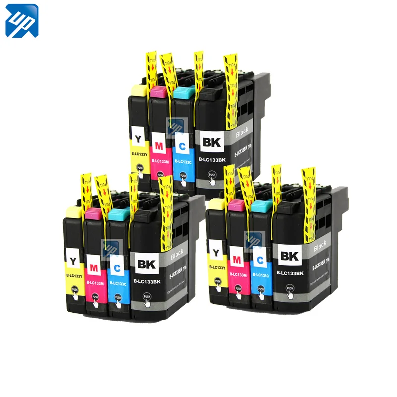 Фото 12PK LC131 LC133 совместимый чернильный картридж полные Чернила для Brother MFC-J245 MFC-J470DW