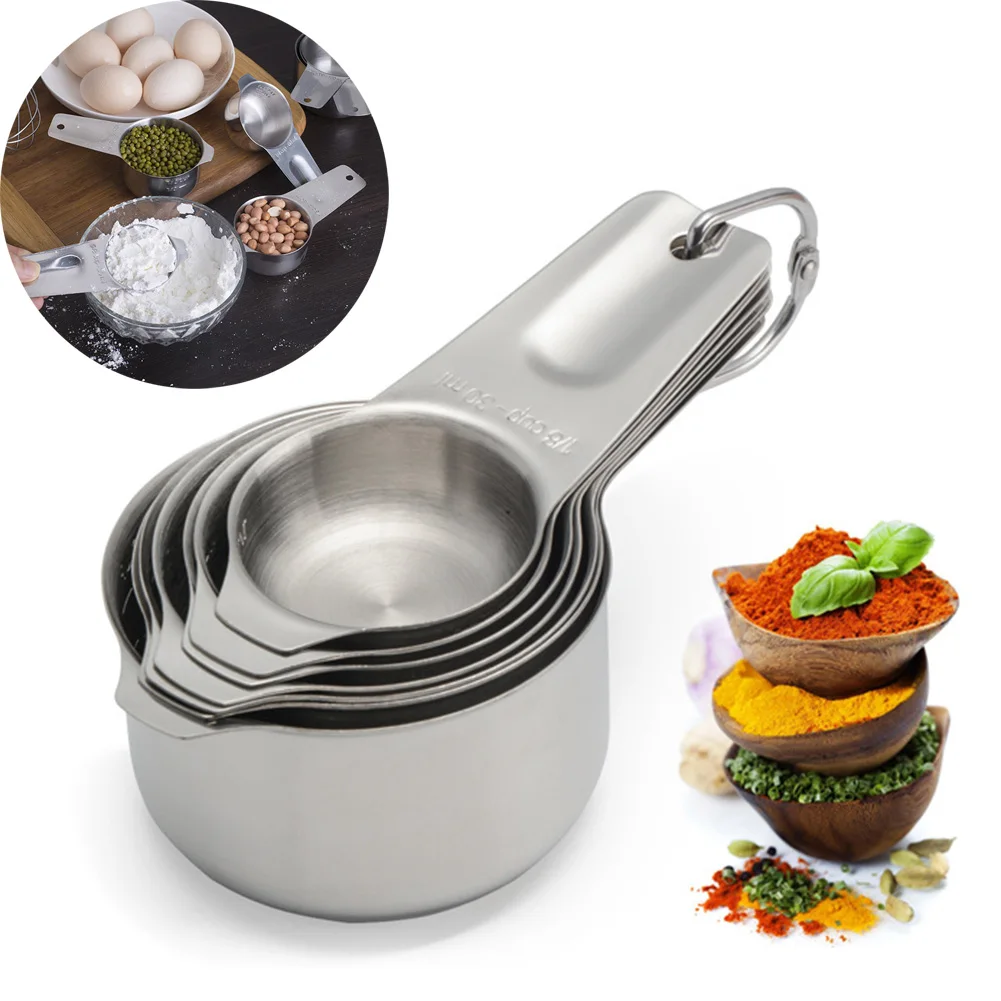 7Pcs/Set Stainless Steel Measuring Cup Kitchen Measuring Spoon For Baking Tea Coffee Accessories Tool Kits
7Pcs/Set Stainless Steel Measuring Cup Kitchen Measuring Spoon For Baking Tea Coffee Accessories Tool Kits