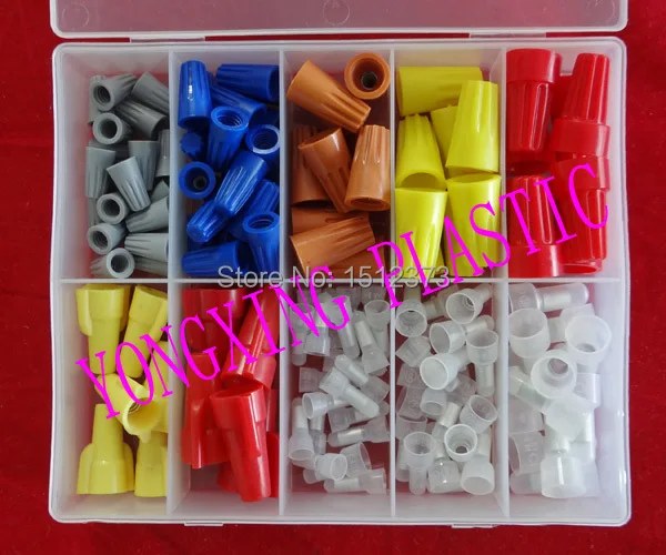 129piece/lot nylon material close end with screw on wrie connector 10 size mixed in box
129piece/lot nylon material close end with screw on wrie connector 10 size mixed in box