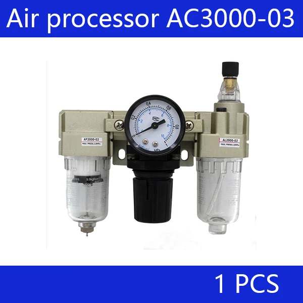 Free shipping AC3000-03 Air Filter + Pressure regulating valve + Lubricator Combination, AF3000-03, AR3000-03, AL3000-03
Free shipping AC3000-03 Air Filter + Pressure regulating valve + Lubricator Combination, AF3000-03, AR3000-03, AL3000-03