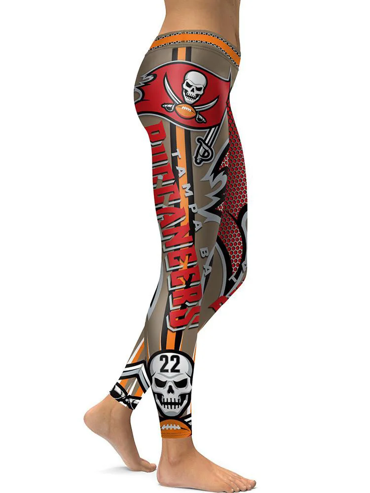 Unisex Football Team Buccaneers 22 Tight Pants Workout Gym Training Running Yoga Sport Fitness Exercise Leggings Dropshipping | Спорт и
