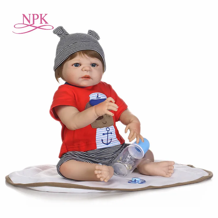NPK Reborn baby boy dolls 22inch full silicone body reborn babies real sleeping newborn babies toys for children gift bonecas
NPK Reborn baby boy dolls 22inch full silicone body reborn babies real sleeping newborn babies toys for children gift bonecas