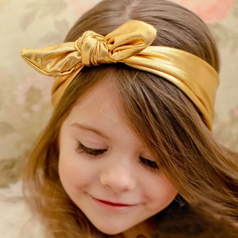 Детский тюрбан для волос с металлическим бантом|fashion hair accessories|hair accessoriesaccessories fashion