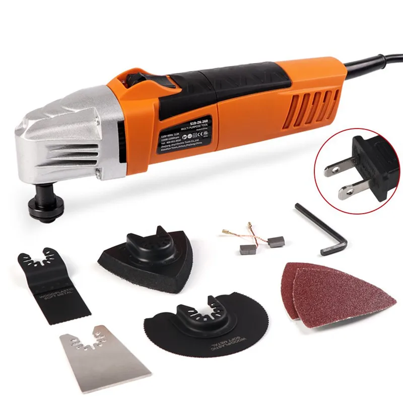 110V/230V 260W 11000-22000rpm Electric Multifunction Oscillating Tool Kit Multi-Tool Power Tool Electric Trimmer Saw Accessories
110V/230V 260W 11000-22000rpm Electric Multifunction Oscillating Tool Kit Multi-Tool Power Tool Electric Trimmer Saw Accessories