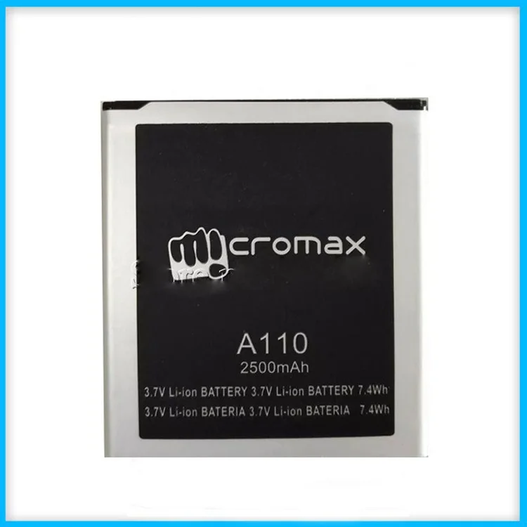 Micromax A110 Батарея высокое качество мобильного телефона Замена литий-ионная для 2000