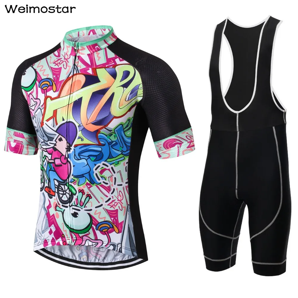 WEIMOSTAR Cartoon Cycling Jersey Set Summer Ropa Ciclismo Short Sleeve Pro MTB Bike Jersey Breathable Bicycle Bib Shorts Padded
WEIMOSTAR Cartoon Cycling Jersey Set Summer Ropa Ciclismo Short Sleeve Pro MTB Bike Jersey Breathable Bicycle Bib Shorts Padded