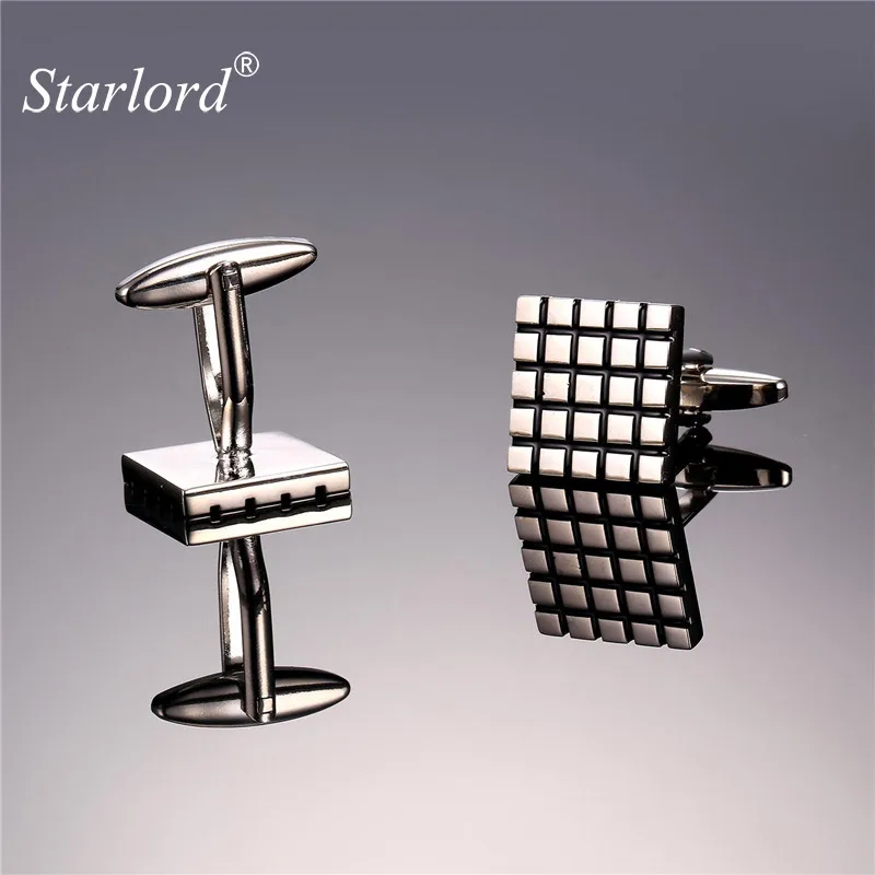 Starlord Square Cufflinks For Men With Black Enamel Pattern French Fashion Gold Color Metal Cuff Buttons Men Cuff Links C2297
Starlord Square Cufflinks For Men With Black Enamel Pattern French Fashion Gold Color Metal Cuff Buttons Men Cuff Links C2297