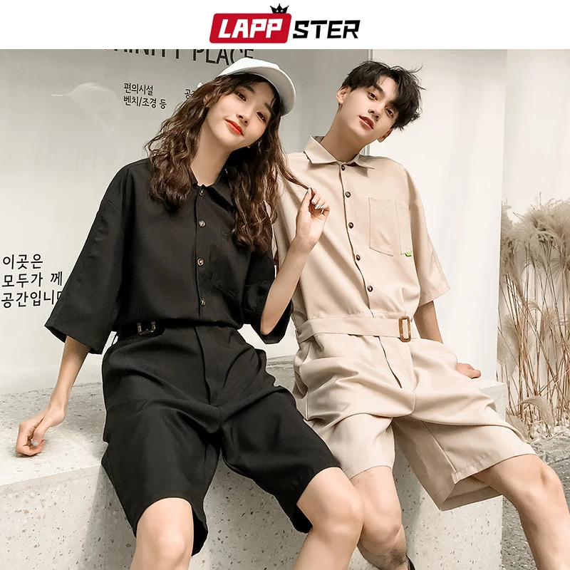 LAPPSTER Jumpsuit Men Harajuku Belt 2022 Summer Couple Women Jumpsuit Plus Size Black Cargo Overalls Pants Korean Style Fashion
LAPPSTER Jumpsuit Men Harajuku Belt 2022 Summer Couple Women Jumpsuit Plus Size Black Cargo Overalls Pants Korean Style Fashion