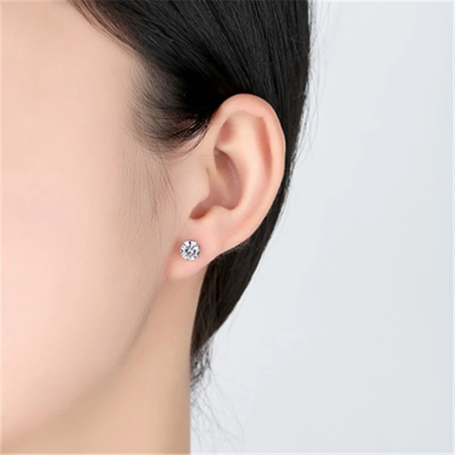 1Pair Fashion Jewelry 7.5MM Zircon Round Claw Steel Cubic Zirconia Gold Silver Color Stud Earrings For Women Girl Bijoux Brincos
1Pair Fashion Jewelry 7.5MM Zircon Round Claw Steel Cubic Zirconia Gold Silver Color Stud Earrings For Women Girl Bijoux Brincos