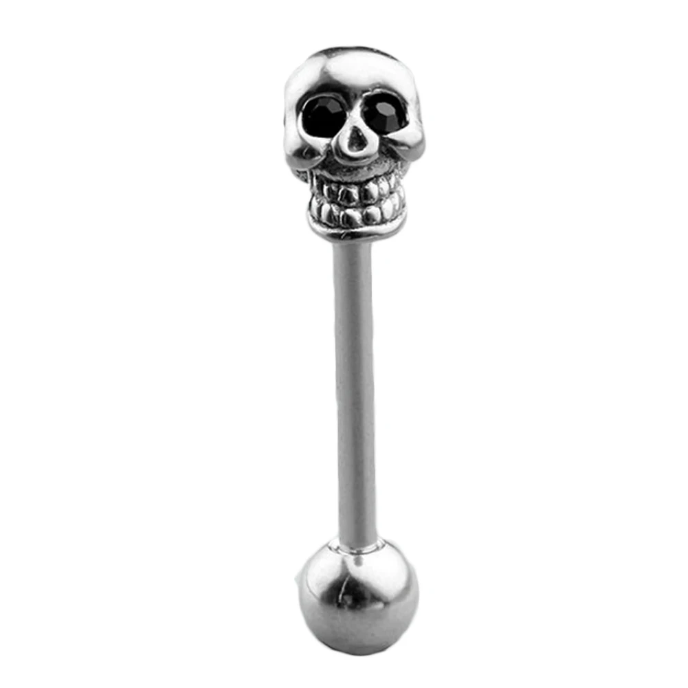 Stainless Steel Skull Tongue Piercing Crystal Tongue Rings Piercing Men Barbell Pircing Langue Body Jewelry
Stainless Steel Skull Tongue Piercing Crystal Tongue Rings Piercing Men Barbell Pircing Langue Body Jewelry