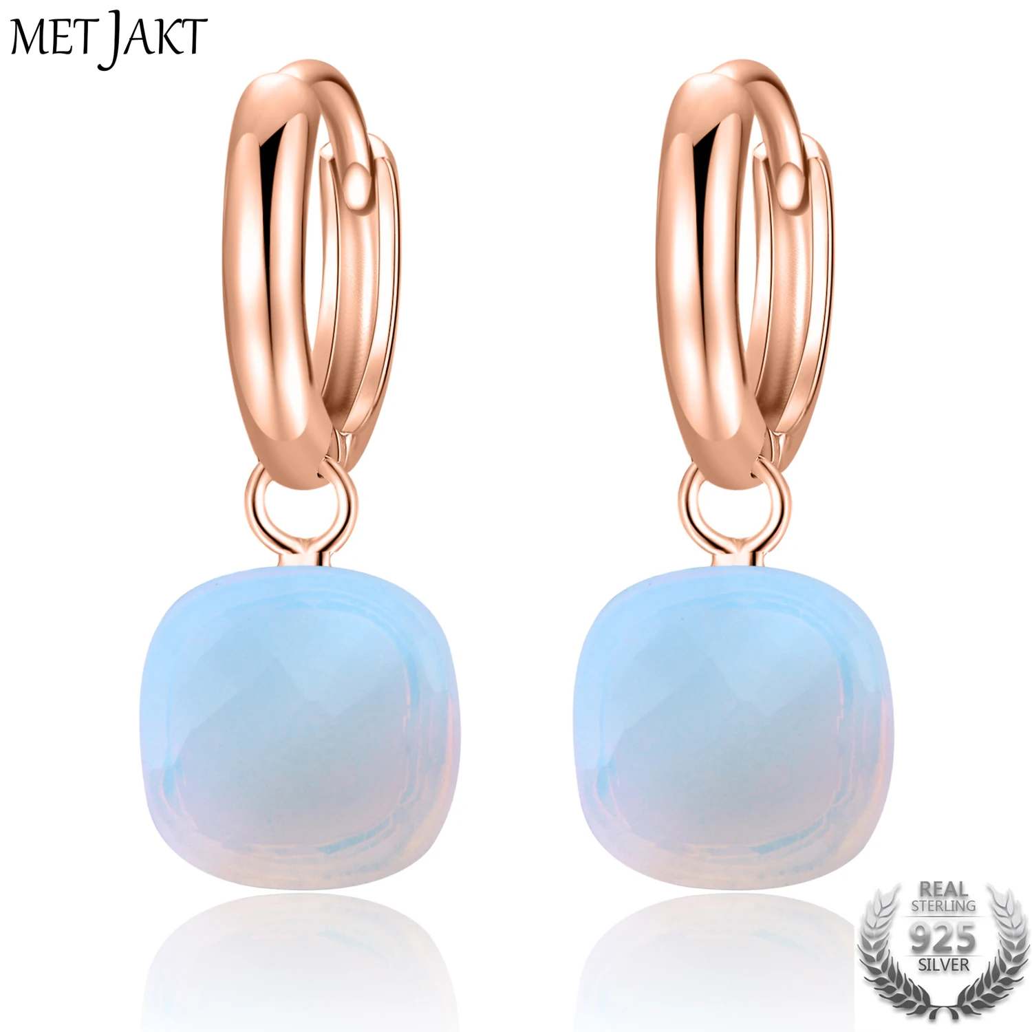 MetJakt Classic Natural Moonstone Drop Earrings Solid 925 Sterling Silver with Rose Gold Color Earring for Women's Fine Jewelry
MetJakt Classic Natural Moonstone Drop Earrings Solid 925 Sterling Silver with Rose Gold Color Earring for Women's Fine Jewelry