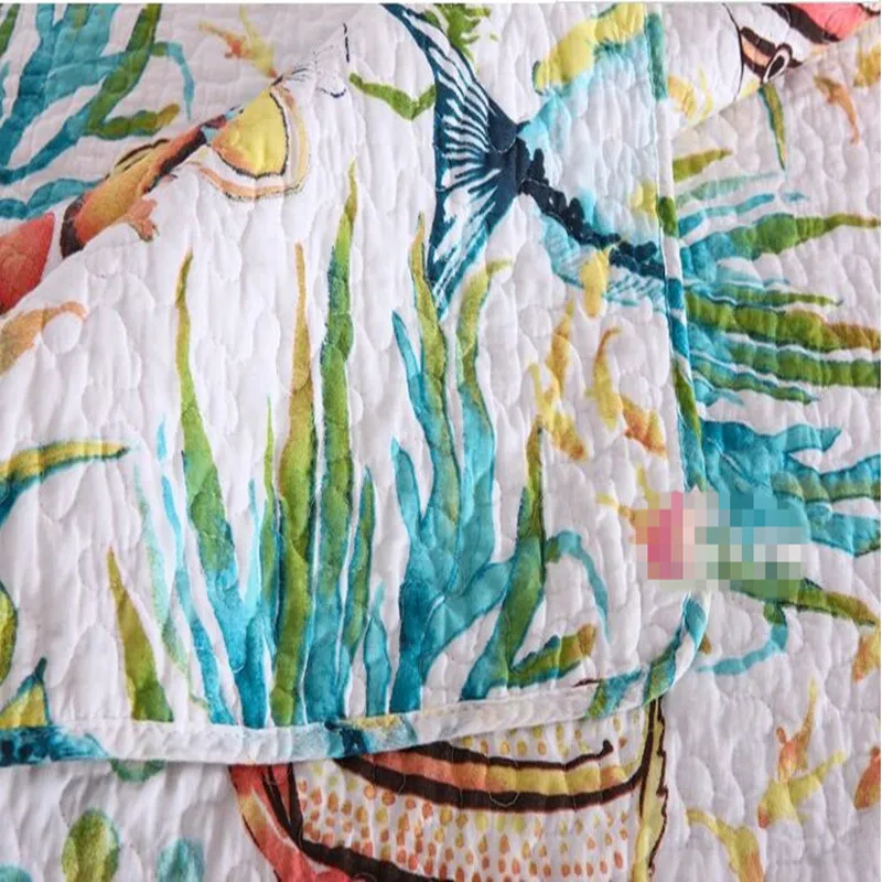 Free shipping American ocean style pure cotton tropical sea fish 3pcs patchwork quilt full/queen size bed cover/bedspread
Free shipping American ocean style pure cotton tropical sea fish 3pcs patchwork quilt full/queen size bed cover/bedspread