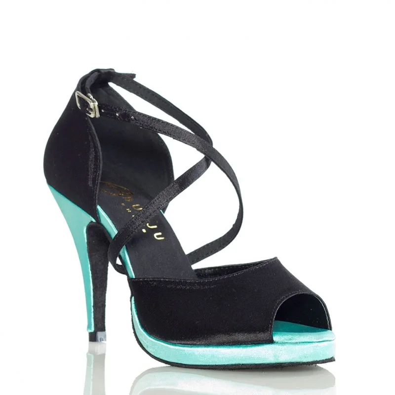 Comfortable Heel Height 8.5cm Black And Blue Open Toe Size US 4-12 Professional Ladies Latin Salsa Satin Dance Shoes NL105
Comfortable Heel Height 8.5cm Black And Blue Open Toe Size US 4-12 Professional Ladies Latin Salsa Satin Dance Shoes NL105
