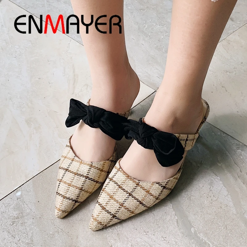 ENMAYER/Новинка 2019 г.; Весенне-осенние женские тапочки из хлопчатобумажной ткани в клетку; zapatos mujer; Размеры 34-41; LY2536 
ENMAYER/Новинка 2019 г.; Весенне-осенние женские тапочки из хлопчатобумажной ткани в клетку; zapatos mujer; Размеры 34-41; LY2536