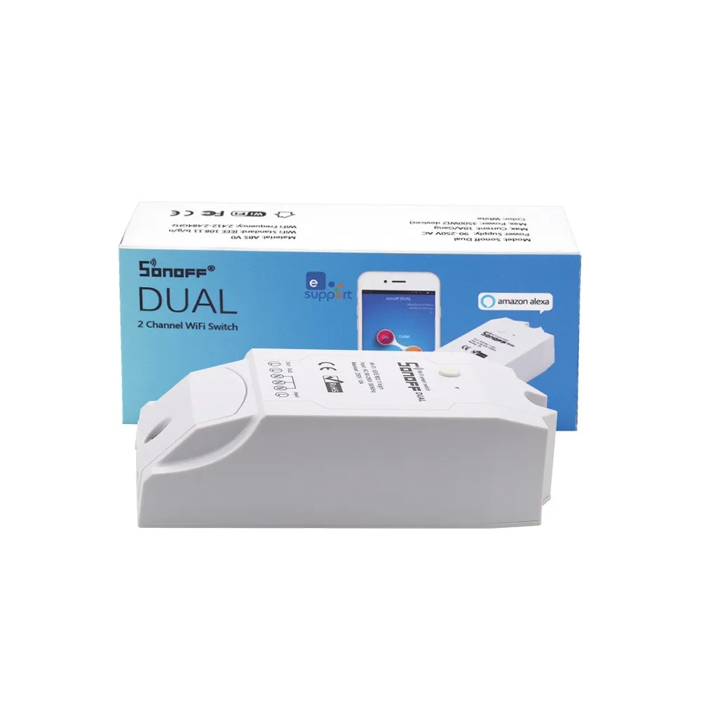 3PCS Sonoff Dual 2ch Wifi Lights Switch Multi-Device Controlled Wifi Switch Control Two Devices Smart WiFi Wireless Smart Swtich
3PCS Sonoff Dual 2ch Wifi Lights Switch Multi-Device Controlled Wifi Switch Control Two Devices Smart WiFi Wireless Smart Swtich