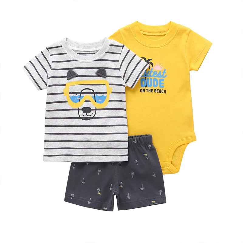Newborn Baby Clothing Sets Summer Baby Boy Rompers Sets Infant Boy T-shirts+Casual Shorts pants+Bodysuit Sets Tracksuit
Newborn Baby Clothing Sets Summer Baby Boy Rompers Sets Infant Boy T-shirts+Casual Shorts pants+Bodysuit Sets Tracksuit