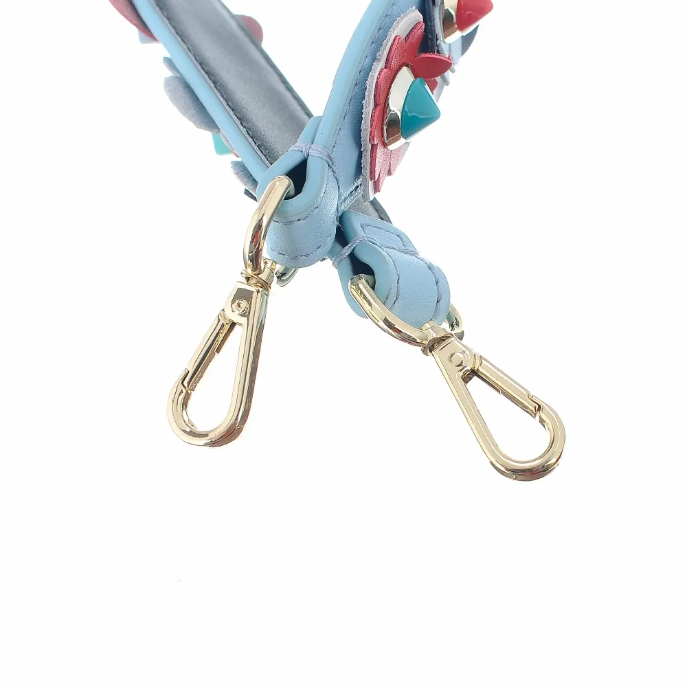 Rivet Handbags Belts Women Bags Strap Flower Design Parts Genuine Leather Bag P1715 | Багаж и сумки