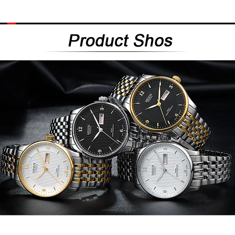 Switzerland Luxury Brand NESUN Automatic Self-wind Men's Watches Genuine Leather relogio masculino Waterproof clock N9601-2
Switzerland Luxury Brand NESUN Automatic Self-wind Men's Watches Genuine Leather relogio masculino Waterproof clock N9601-2