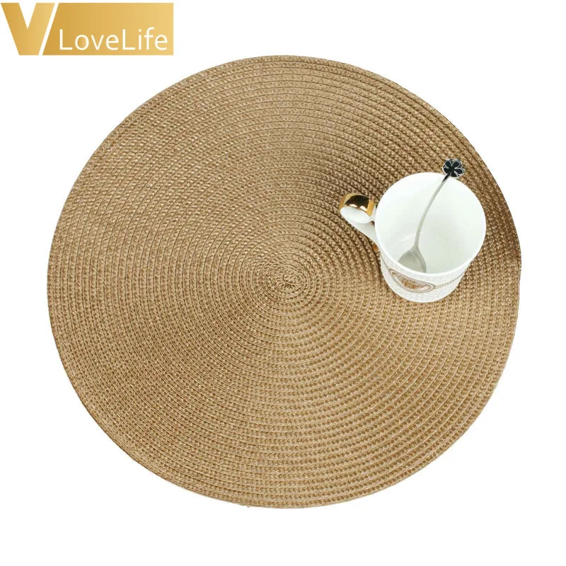 Round Weave Placemat Fashion PP Dining Table Mat Disc Pads Bowl Pad Coasters Waterproof Table Cloth Pad 38cm Diameter
Round Weave Placemat Fashion PP Dining Table Mat Disc Pads Bowl Pad Coasters Waterproof Table Cloth Pad 38cm Diameter