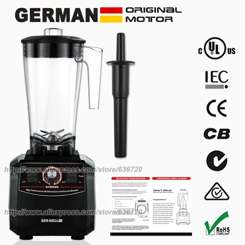 BPA-Free High-Performance food processor for smoothies heavy duty .Blac 3HP 45000RPM 2200W 3L 96-ounce
BPA-Free High-Performance food processor for smoothies heavy duty .Blac 3HP 45000RPM 2200W 3L 96-ounce