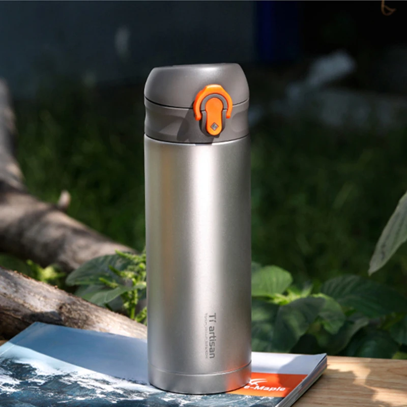 Tiartisan 400ml Water Bottle Outdoor Titanium Double Wall Vacuume Water Bottle Tea Coffee Mug for Home Outdoor 270g Ta8396
Tiartisan 400ml Water Bottle Outdoor Titanium Double Wall Vacuume Water Bottle Tea Coffee Mug for Home Outdoor 270g Ta8396