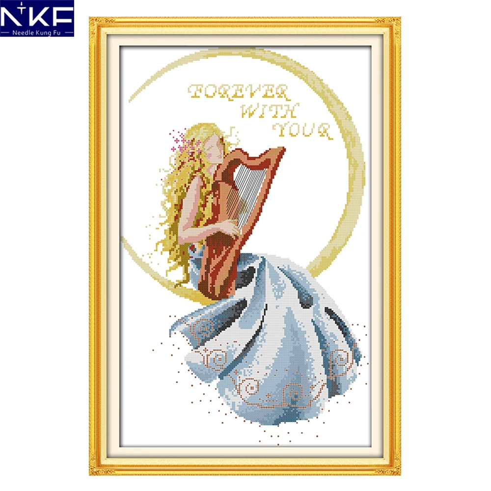 NKF A beautiful woman in the moon needle craft Chinese cross stitch charts counted cross stitch kits for home decoration
NKF A beautiful woman in the moon needle craft Chinese cross stitch charts counted cross stitch kits for home decoration