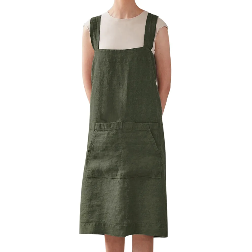 2019 Women Summer Dresses Cotton Linen Casual Pinafore Square Cross Apron Garden Work Pinafore Dress l0613
2019 Women Summer Dresses Cotton Linen Casual Pinafore Square Cross Apron Garden Work Pinafore Dress l0613