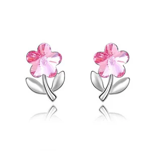 Christmas Sale Fashion Flower Earrings For Women Made With Swarovski Elements Crystal Wedding Charm Jewelry Antiallergic 
Christmas Sale Fashion Flower Earrings For Women Made With Swarovski Elements Crystal Wedding Charm Jewelry Antiallergic