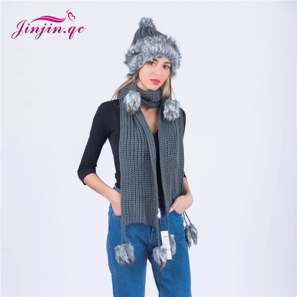 Jinjin.QC 2019 New Fashion Women Scarf Faux Fur Ball Scarves and Shawls Winter Wraps And Hat Sets Solid Echarpe Foulard Femme
Jinjin.QC 2019 New Fashion Women Scarf Faux Fur Ball Scarves and Shawls Winter Wraps And Hat Sets Solid Echarpe Foulard Femme