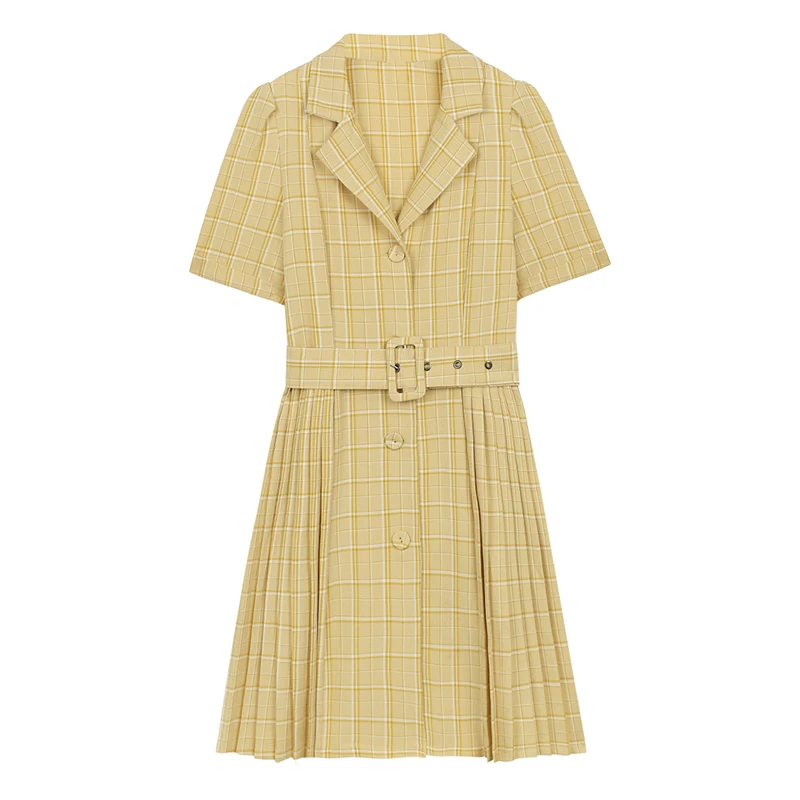 PERHAPS U Yellow Light Green Pink Plaid Notch Collar Sash A-line Single-breast Short Sleeve Ruched Mini Dress Summer D1811
PERHAPS U Yellow Light Green Pink Plaid Notch Collar Sash A-line Single-breast Short Sleeve Ruched Mini Dress Summer D1811