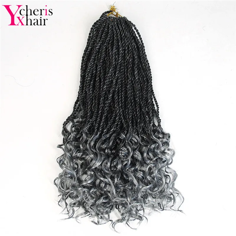 YXCHERISHAIR 14 дюймов 30 прядей/упаковка вьющиеся Сенегальские Вьющиеся Волосы Длинные