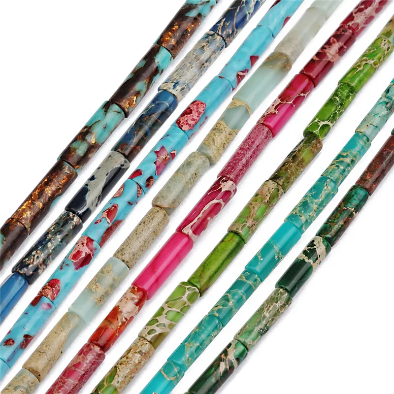 LINSOIR 1strand/lot Natural Stone Tube Beads Bracelet Findings 4*13.5mm Loose Cylinder Imperial Spacer Beads DIY Jewelry Making
LINSOIR 1strand/lot Natural Stone Tube Beads Bracelet Findings 4*13.5mm Loose Cylinder Imperial Spacer Beads DIY Jewelry Making