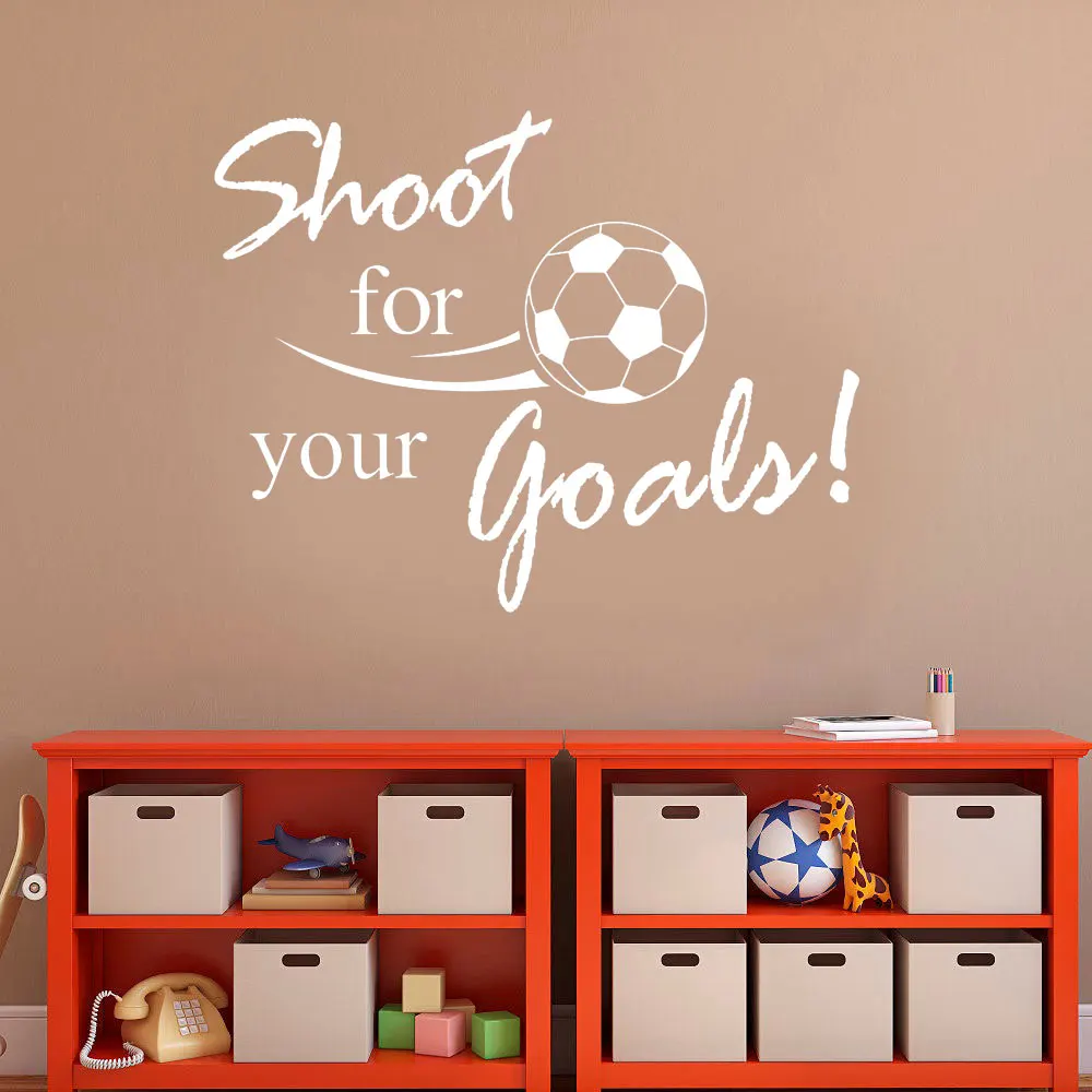 Football Shoot for your goal Wall Sticker Home Decals Words Letters Decor Vinyl Z111
Football Shoot for your goal Wall Sticker Home Decals Words Letters Decor Vinyl Z111