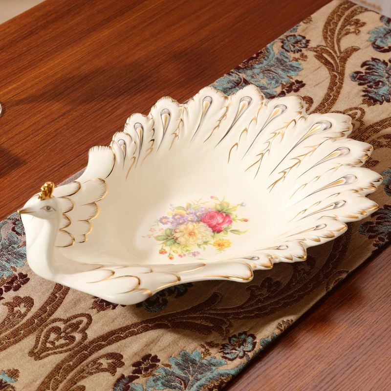 ceramic peacock dried fruit plate Candy Storage dish Dessert Snack plate home decor wedding decoration handicraft figurine gifts
ceramic peacock dried fruit plate Candy Storage dish Dessert Snack plate home decor wedding decoration handicraft figurine gifts