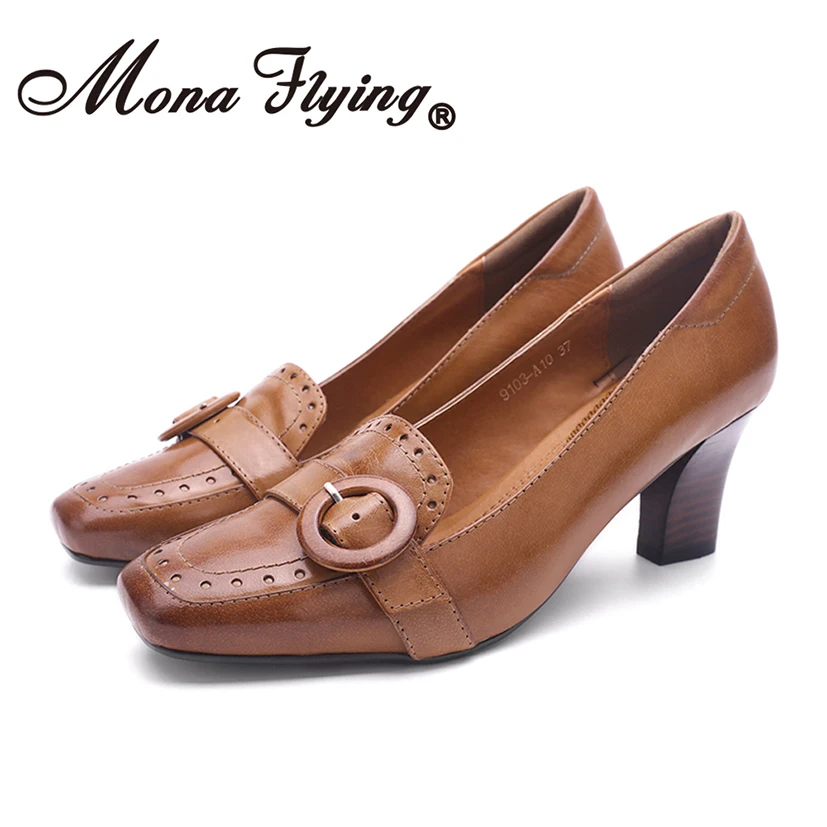 Mona Flying Women Genuine Leather Pumps Party Shoes Comfort High Heels Squared Toe for Office Work Formal Dress Ladies 9103-A10
Mona Flying Women Genuine Leather Pumps Party Shoes Comfort High Heels Squared Toe for Office Work Formal Dress Ladies 9103-A10