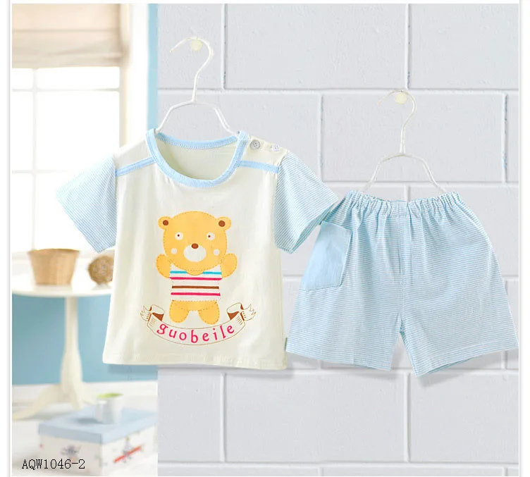 Free Shipping Summer Boy Clothing Set 2014 New Baby Apparel Children Clothes Sets T-shirts+shorts 2-piece Kids Cotton Suit | Мать и