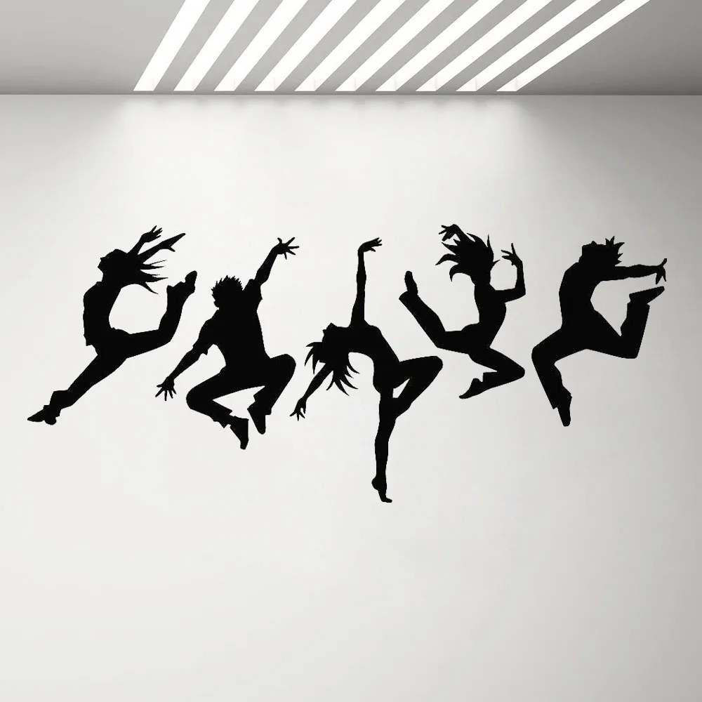 

Dancers Vinyl Wall Decal Silhouette Dancing People Dance Art Stickers Mural Boy Girl Room Decoration Bedroom Wall Sticker G594